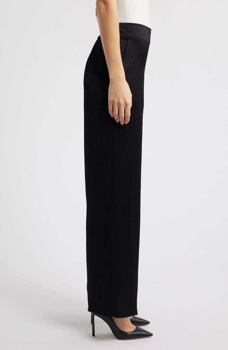 Anne Klein High Waist Wide Leg Plissé Pull-On Pants, Alternate, color, 
