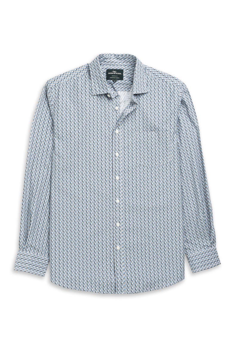 Maitlands Sports Fit Geometric Print Cotton Poplin Button-Up Shirt, Alternate, color, DUSK