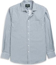 Rodd & Gunn Maitlands Sports Fit Geometric Print Cotton Poplin Button-Up Shirt