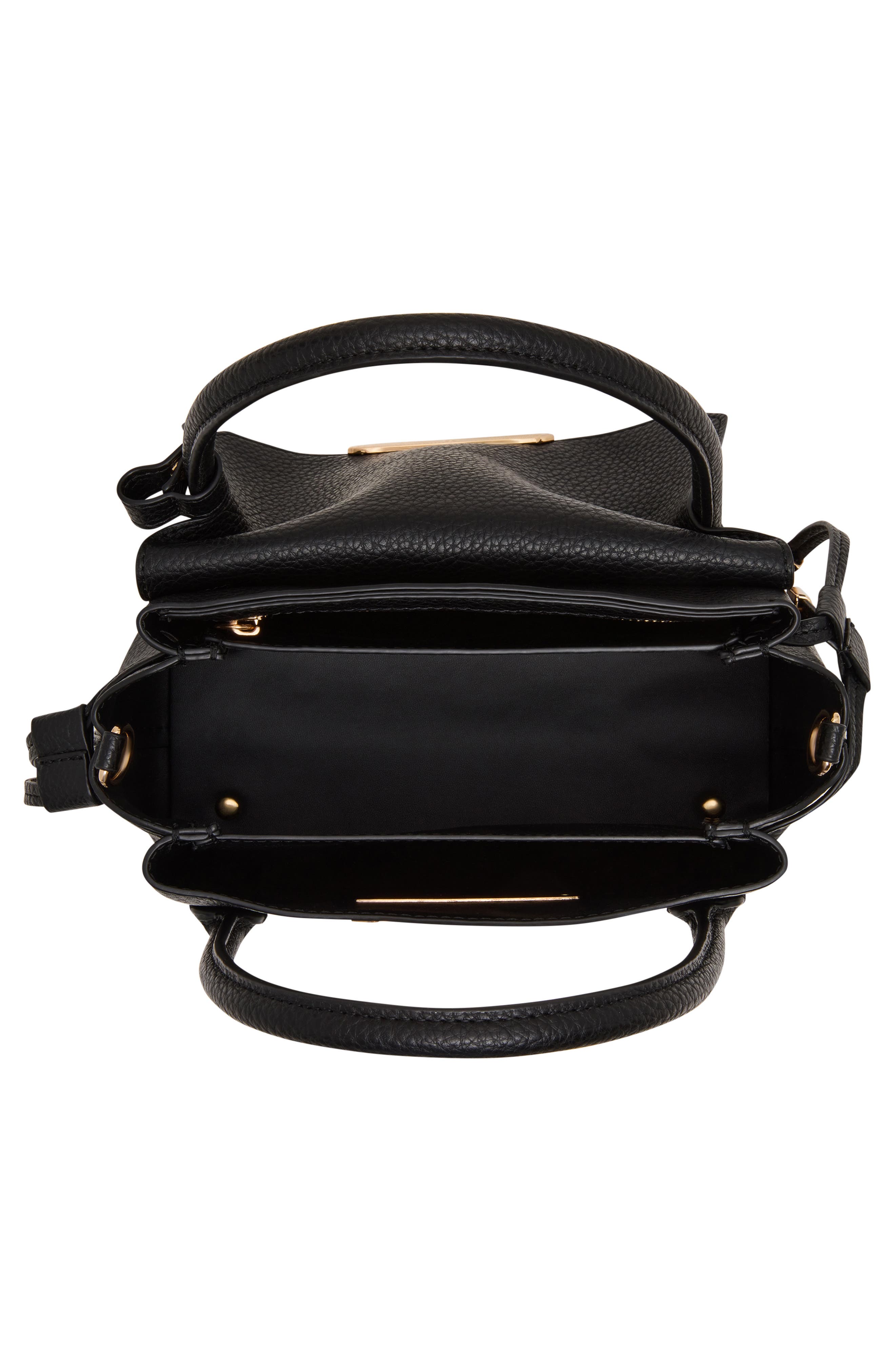 Anne Klein Small Satchel Bag, Alternate, color, Black