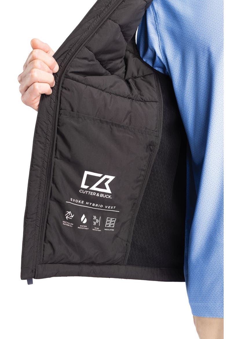 Evoke Hybrid Softshell Vest, Alternate, color, BLACK