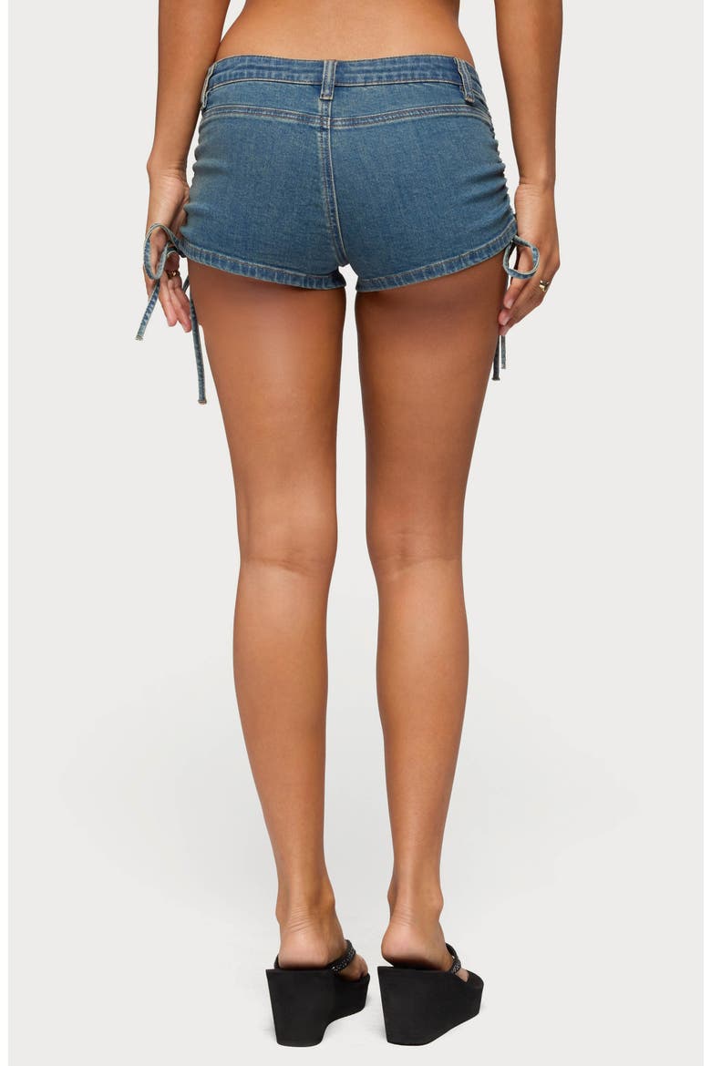 Lalie Drawstring Micro Shorts, Alternate, color, MEDIUM-VINTAGE-INDIGO