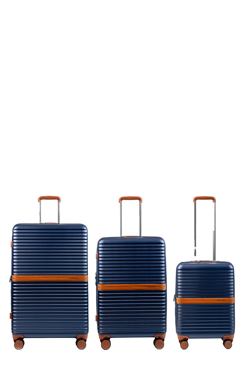 Vintage II 3-Piece Wheeled Luggage Set, Main, color, NAVY
