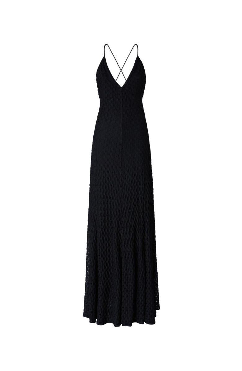 Missoni Long Viscose Dress With V-neck Lace, Alternate, color, Black