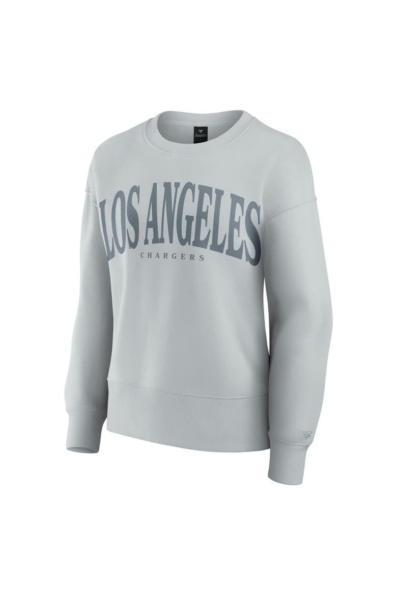 Women's Fanatics  Gray Los Angeles Chargers Elements Pullover Sweatshirt, Alternate, color, Gray