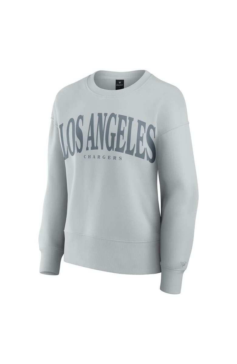 FANATICS Women's Fanatics  Gray Los Angeles Chargers Elements Pullover Sweatshirt, Alternate, color, Gray
