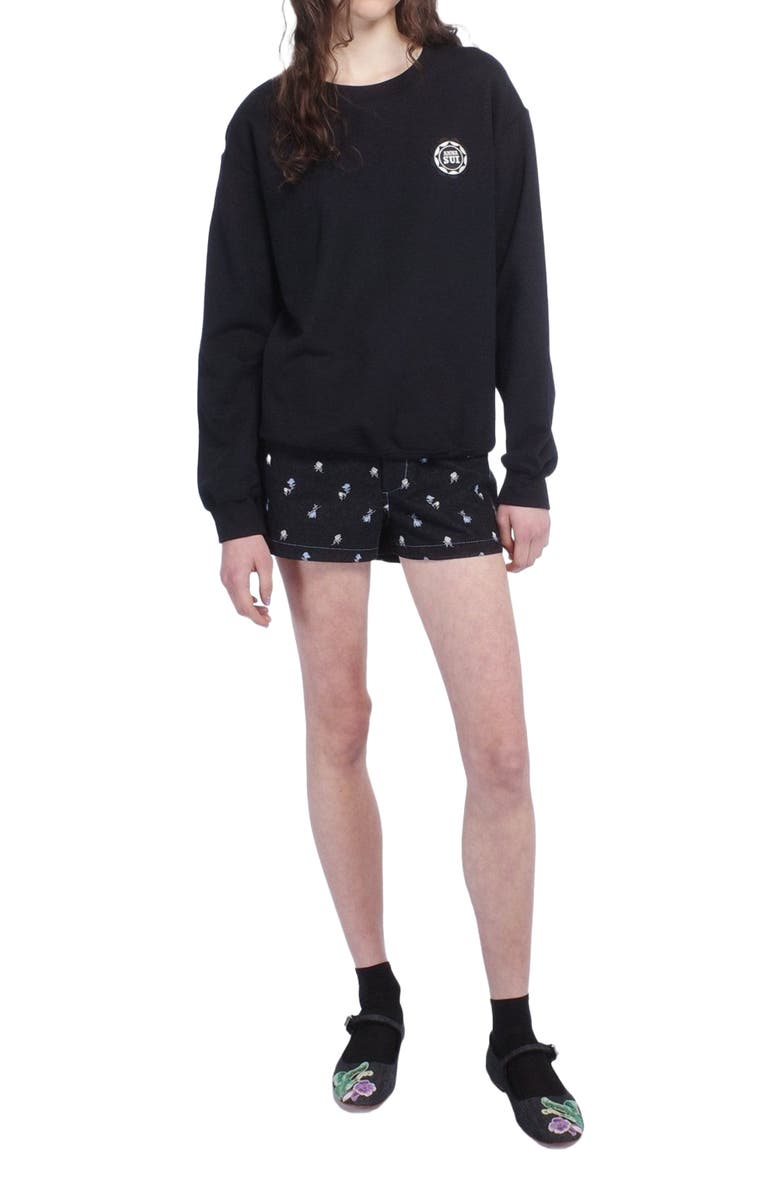 Anna Sui Wings Crew Neck Sweatshirt, Alternate, color, 