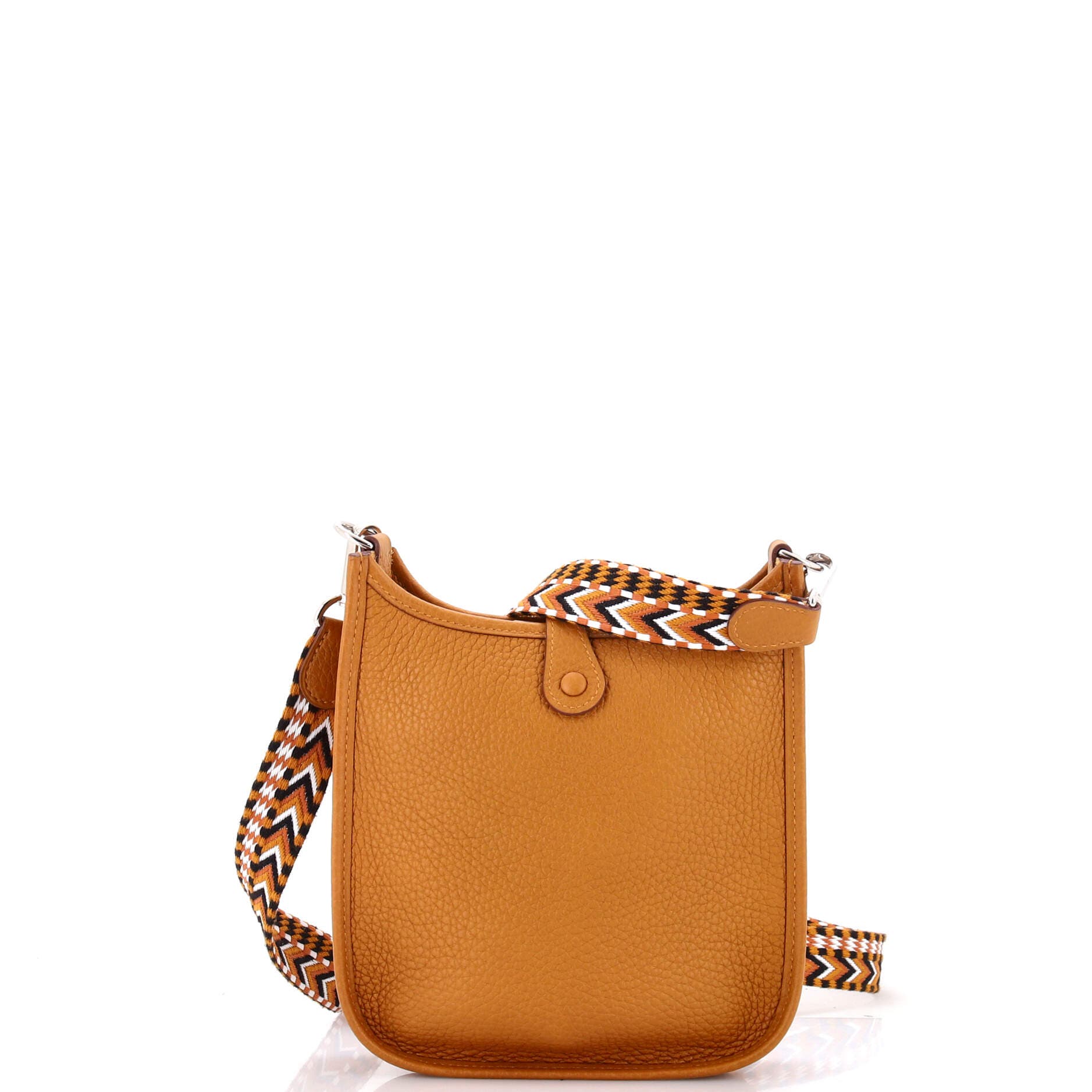 Pre-Owned Hermes Long Strap Evelyne Bag Clemence TPM, Alternate, color, Bronze Dore