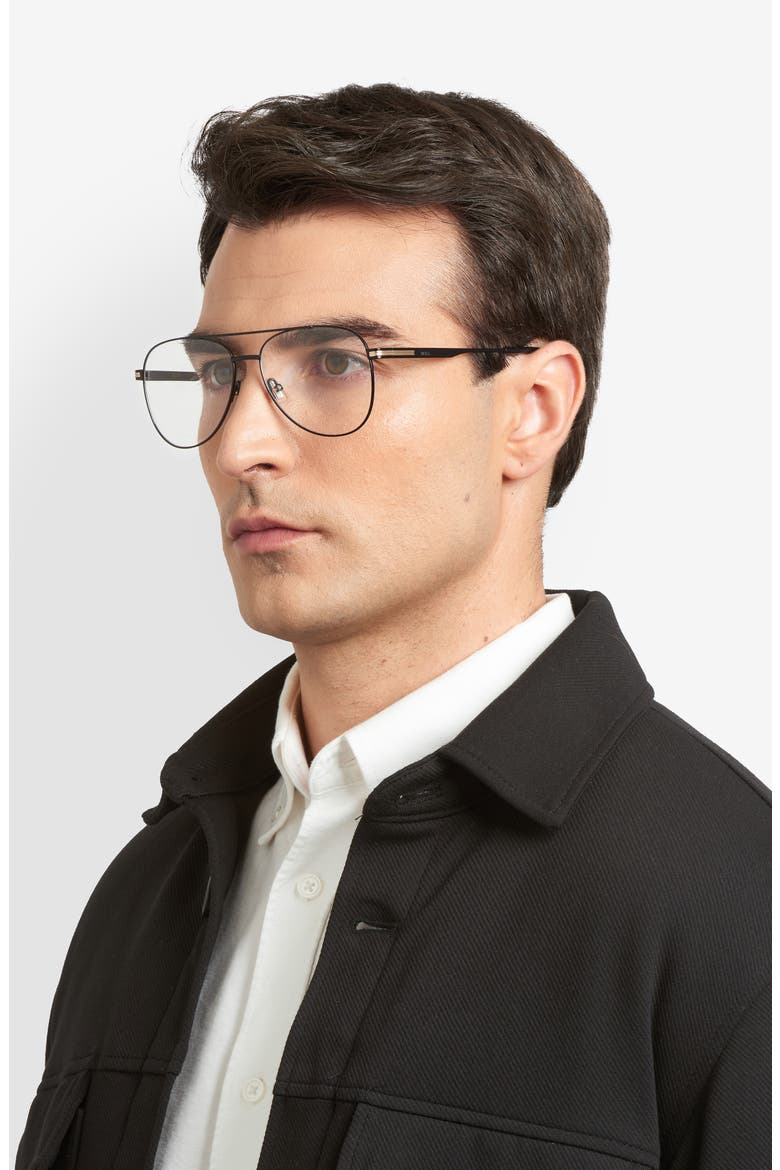 57mm Pilot Optical Glasses, Alternate, color, MATTE BLACK