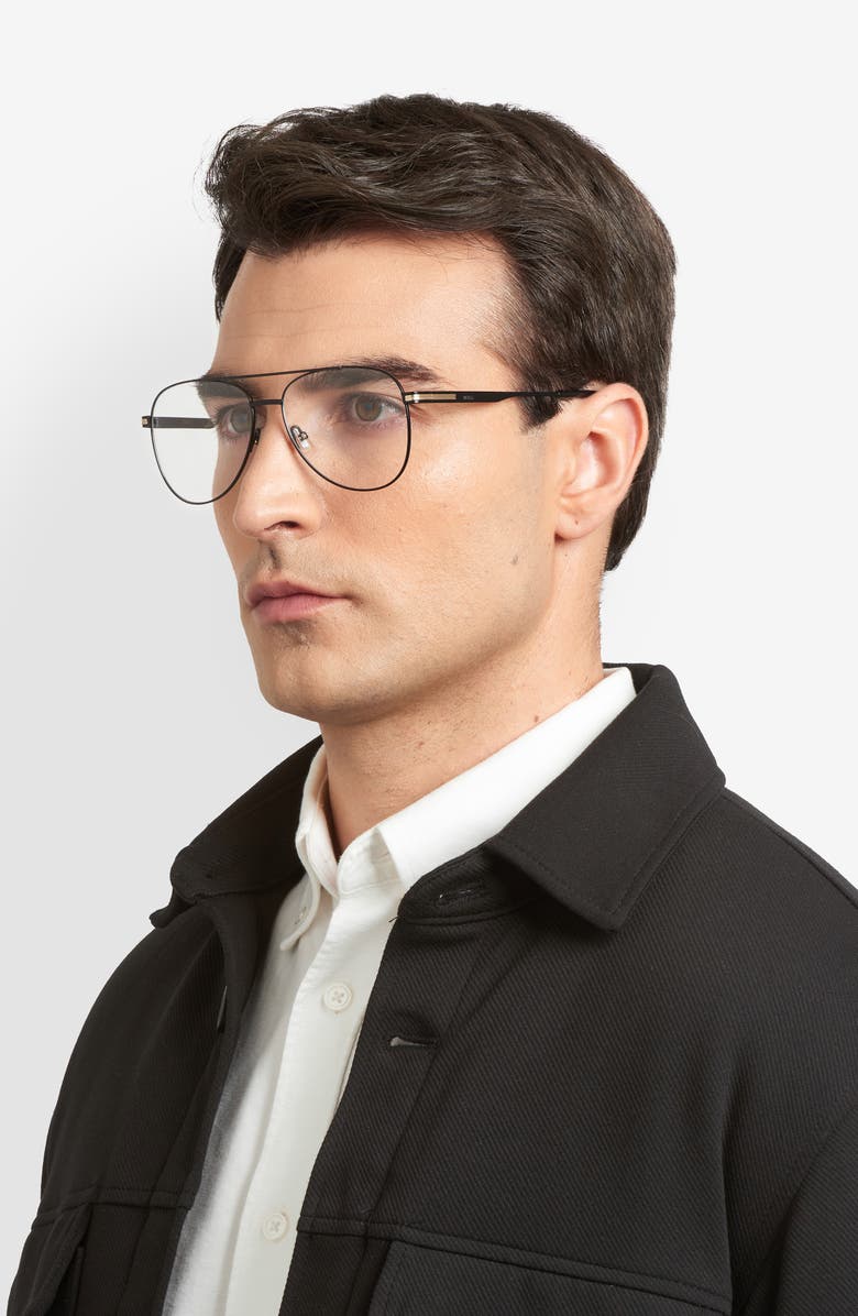 HUGO 57mm Pilot Optical Glasses, Alternate, color, 