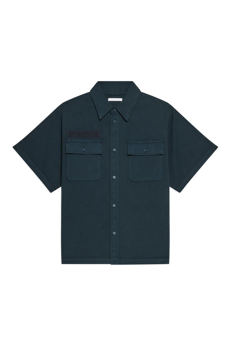 GD Uniform Short Sleeve Stretch Twill Button Up Shirt, Alternate, color, PINE