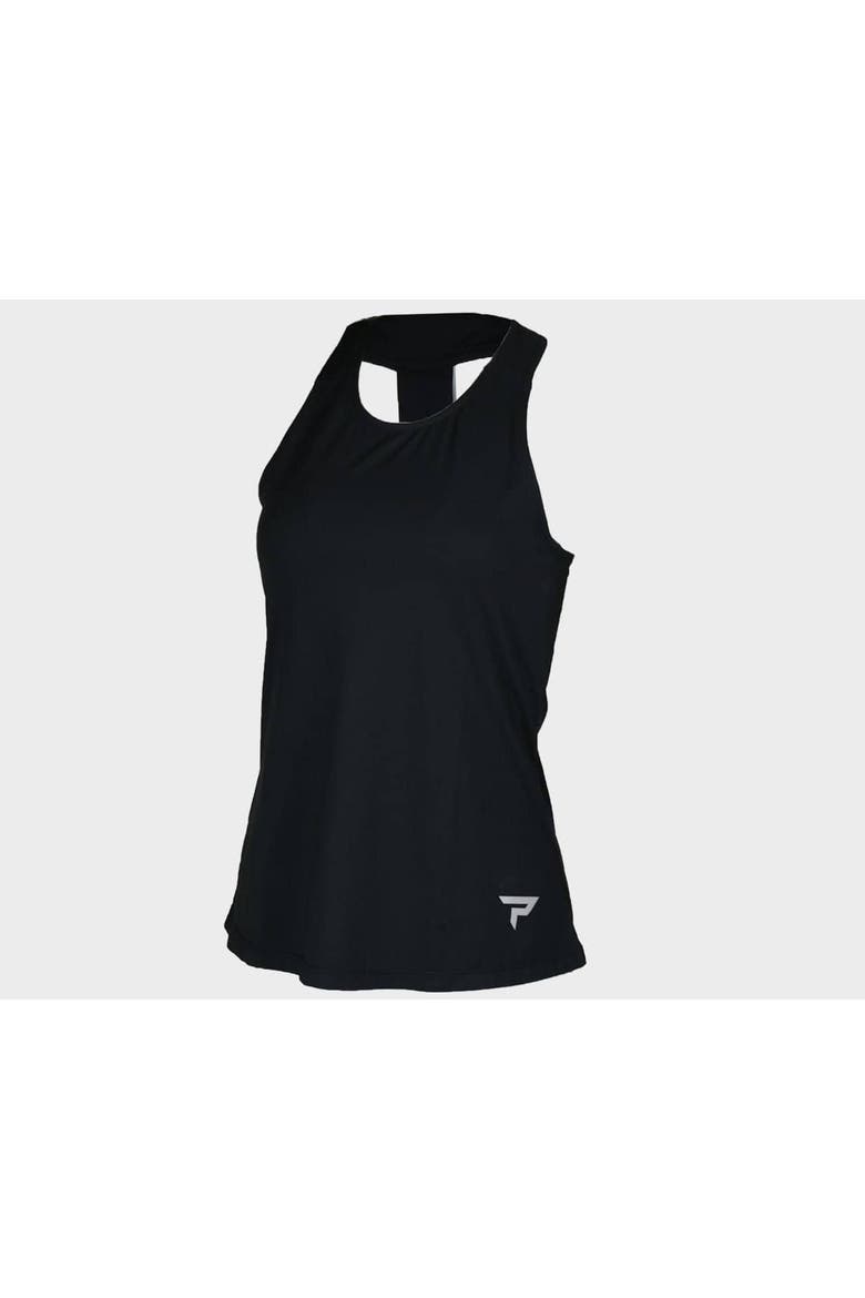 Performance Racerback Womens Pickleball Tank Top, Main, color, Black