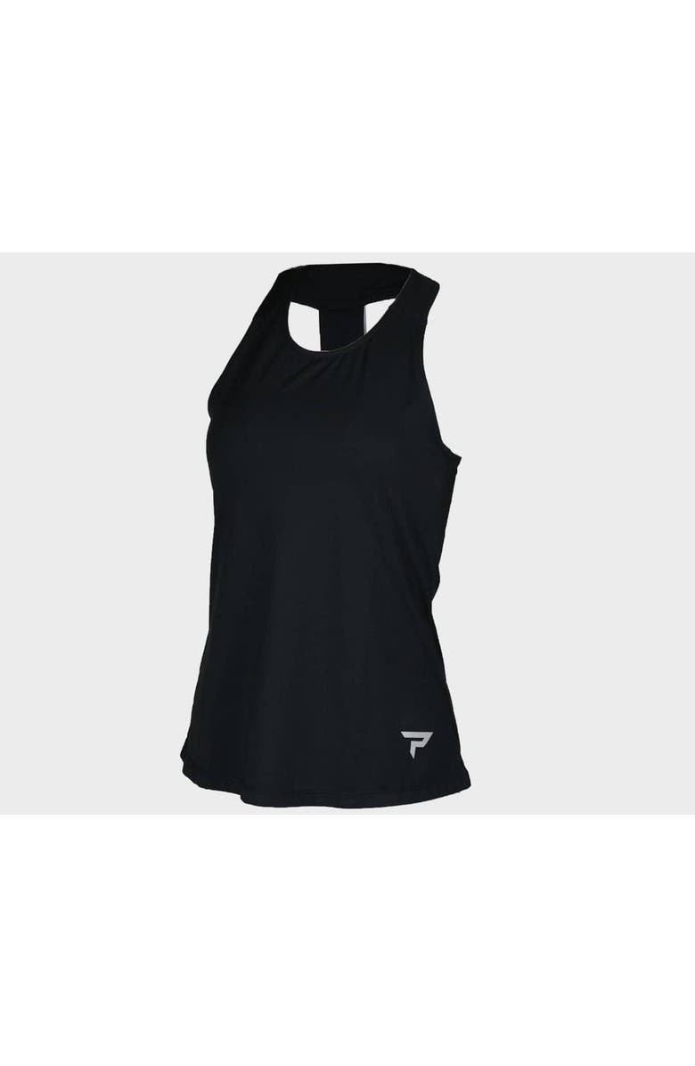Paddletek Performance Racerback Womens Pickleball Tank Top, Main, color, Black