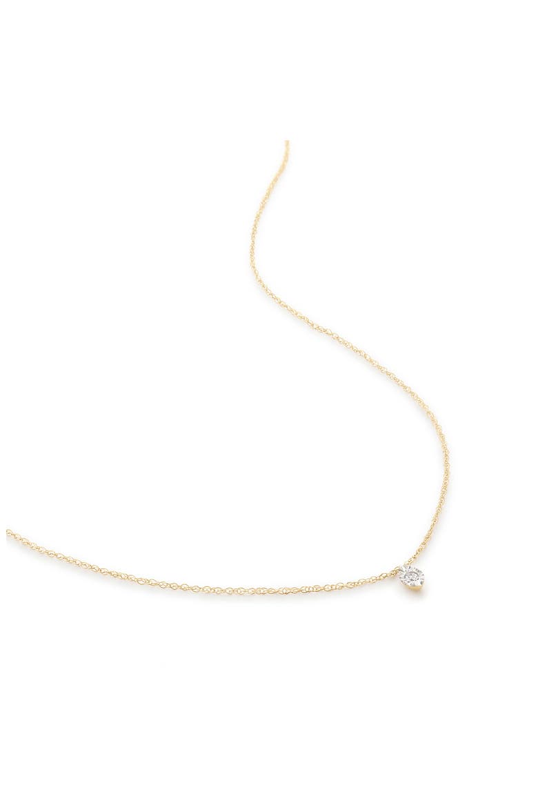 14K Gold Marquise Diamond Solitaire Necklace, Main, color, 14KT SOLID GOLD