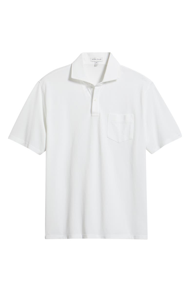 Peter Millar Everyday Piqué Pocket Polo, Alternate, color, White