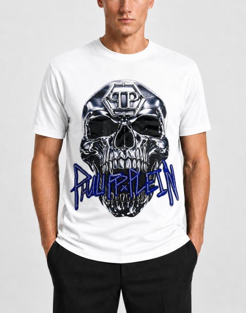 Jersey T-Shirt Skull Metallic Neon Men