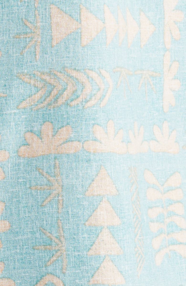 Faherty Breeze Short Sleeve Button-Down Shirt, Alternate, color, Teal Naupaka