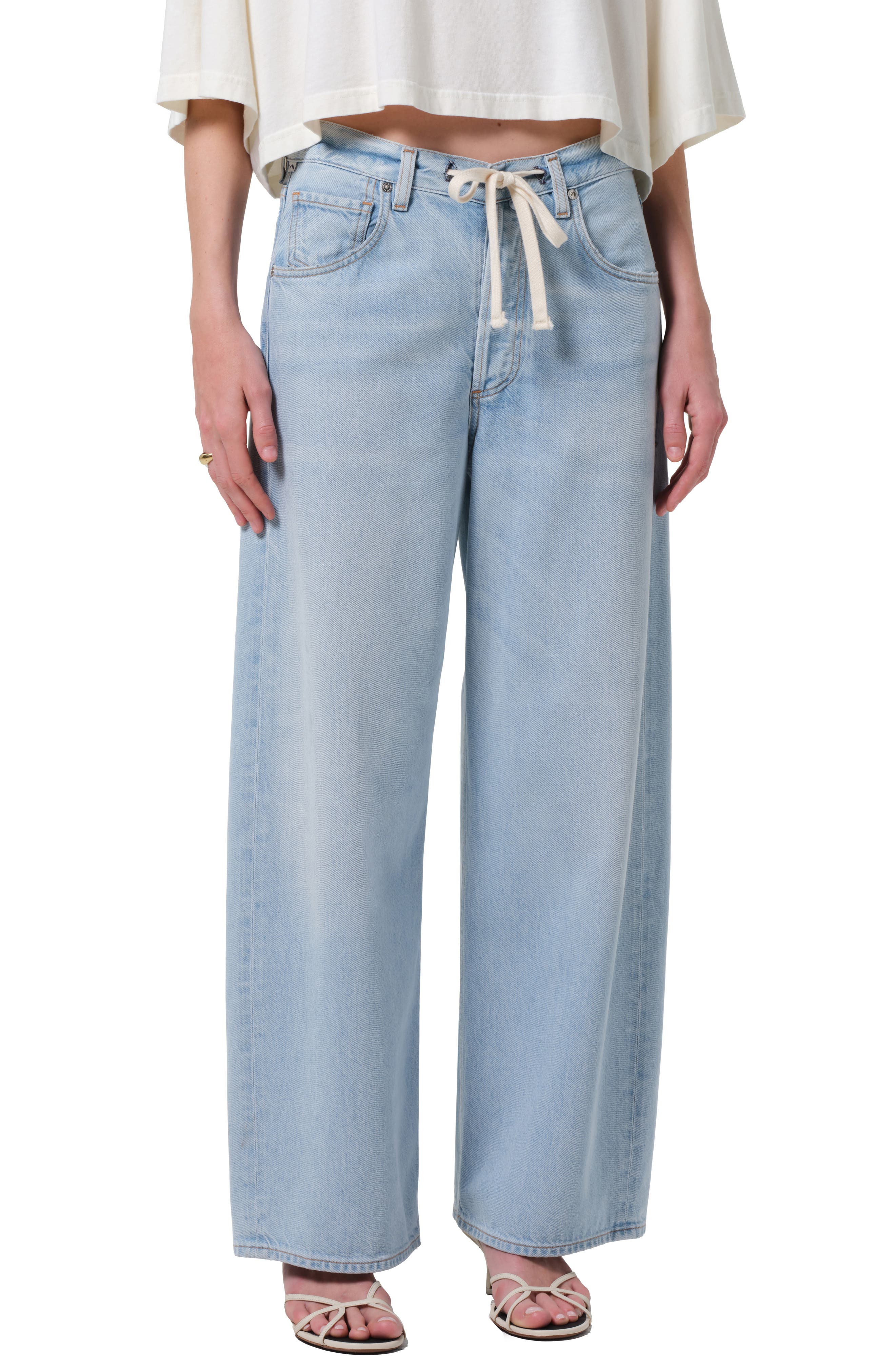 Citizens of Humanity Brynn Drawstring Waist Wide Leg Jeans