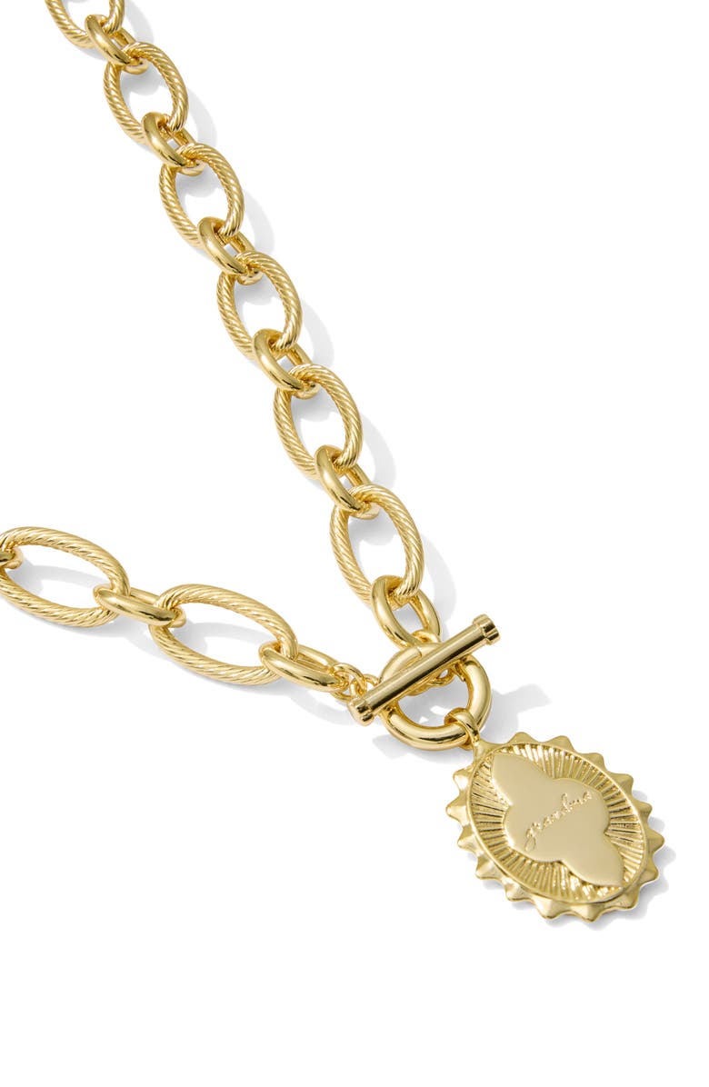 Kendra Scott Grandma Pendant Necklace, Alternate, color, Gold Metal