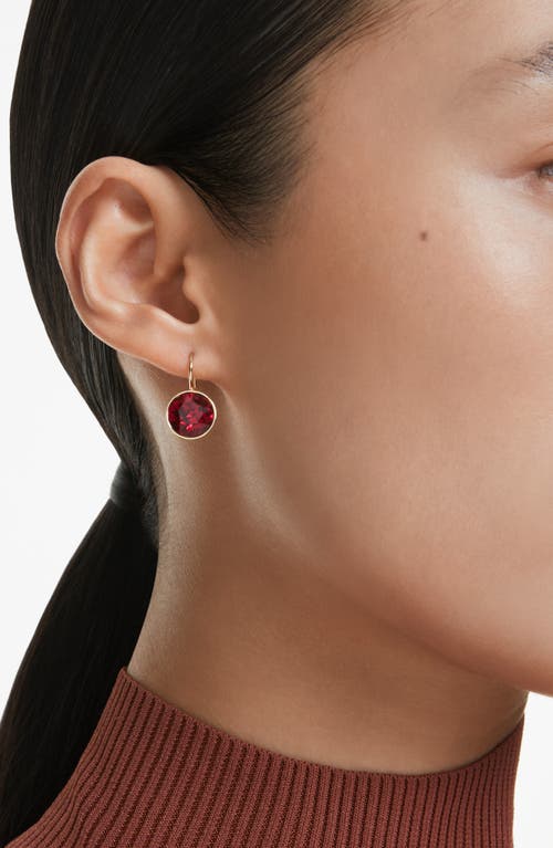Swarovski Bella Crystal Gold-plated Drop Earrings In Red
