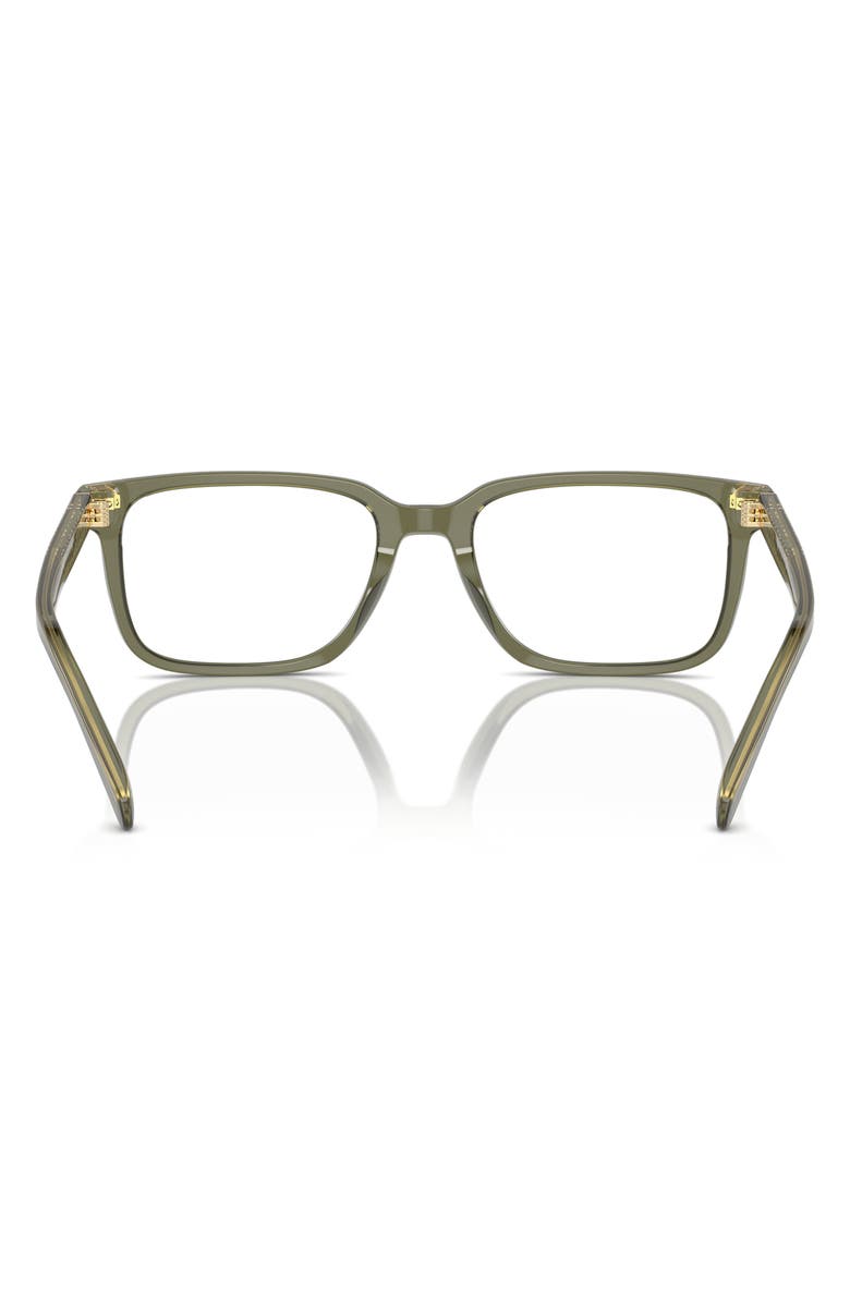 COACH 55mm Square Optical Glasses, Alternate, color, Transparent Olive / Demo Lens