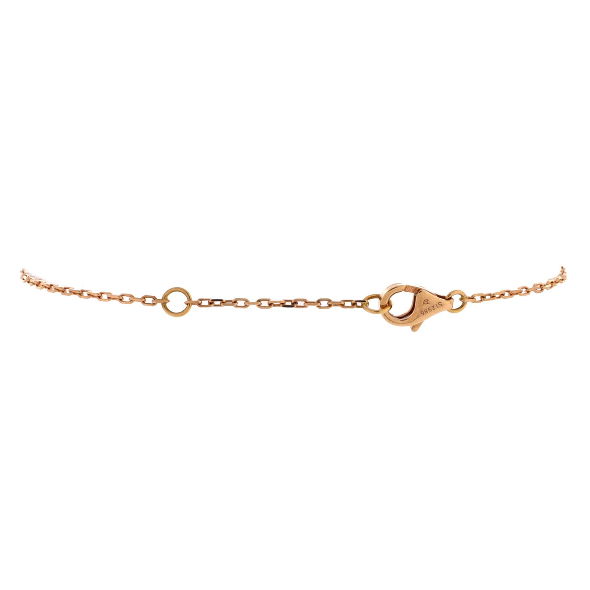 Double C de Cartier Bracelet 18K Rose Gold with Pink Sapphires, Alternate, color, Metallic Gold