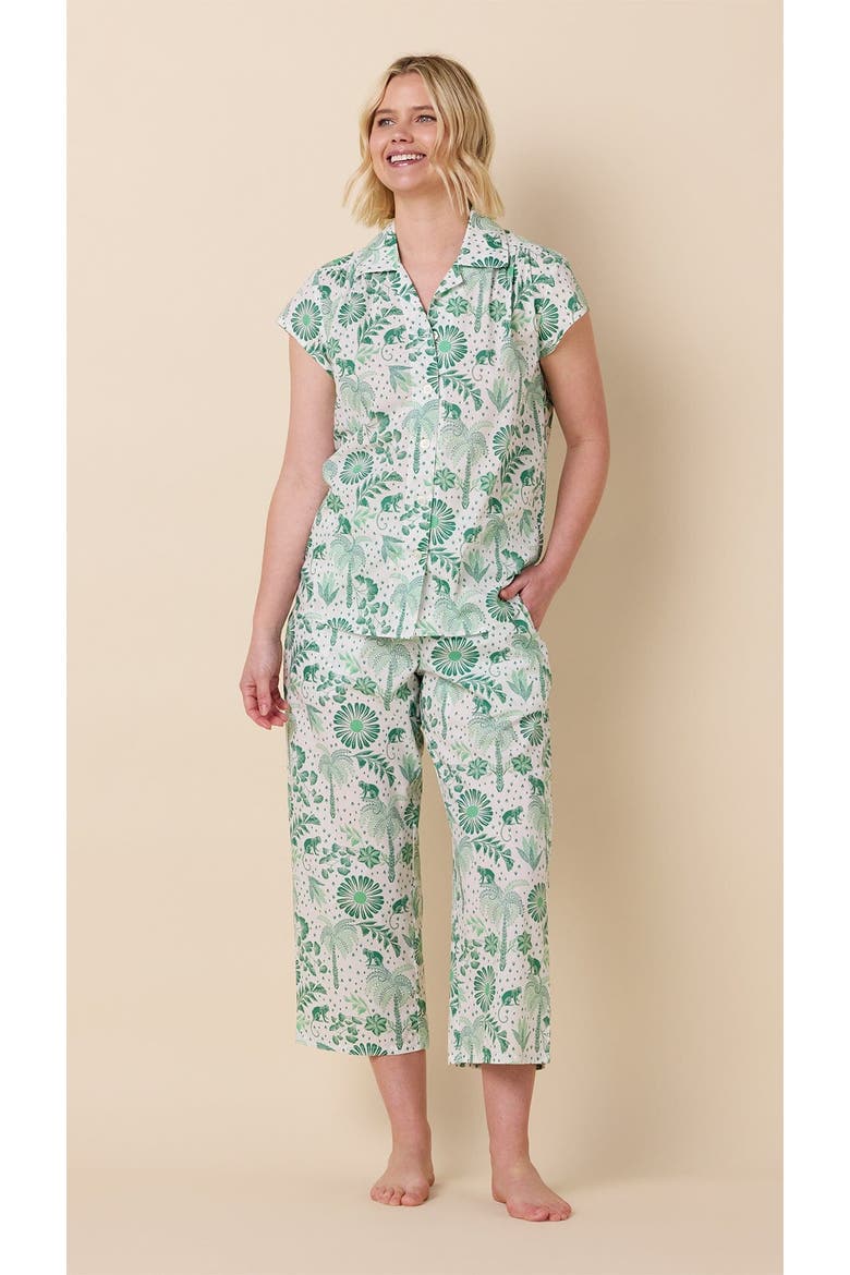 Luxe Pima Capri Print Set, Main, color, Palmera Green