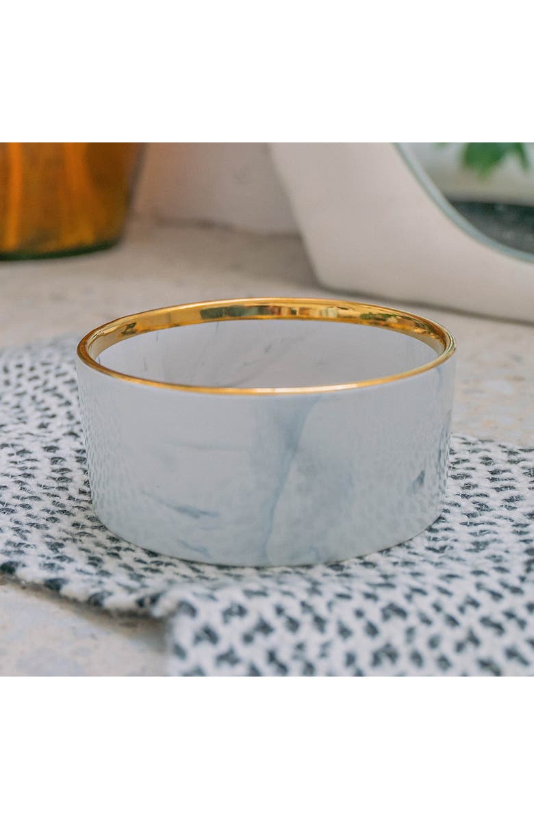 Dexypaws Marble Dog Bowl, Alternate, color, Gray