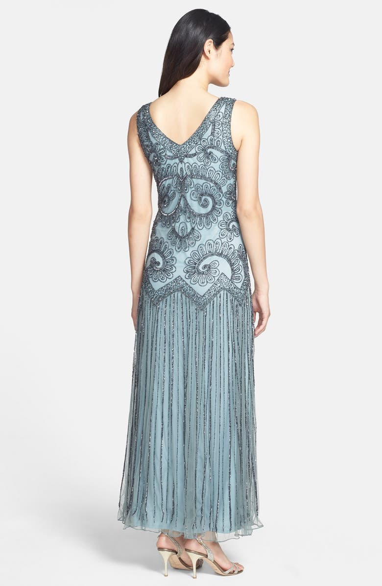 Pisarro Nights Beaded Mesh Gown, Alternate, color,