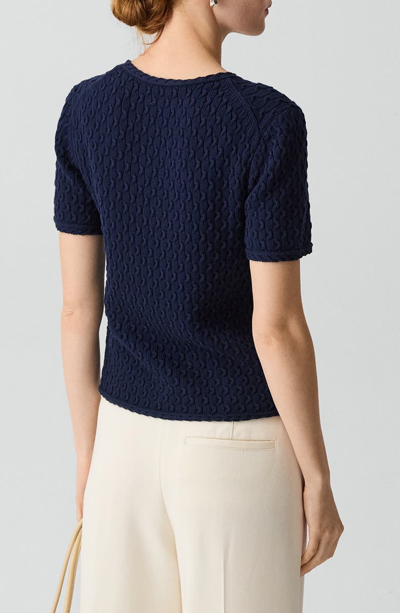 Theory Cable Knit Organic Cotton Top, Alternate, color,