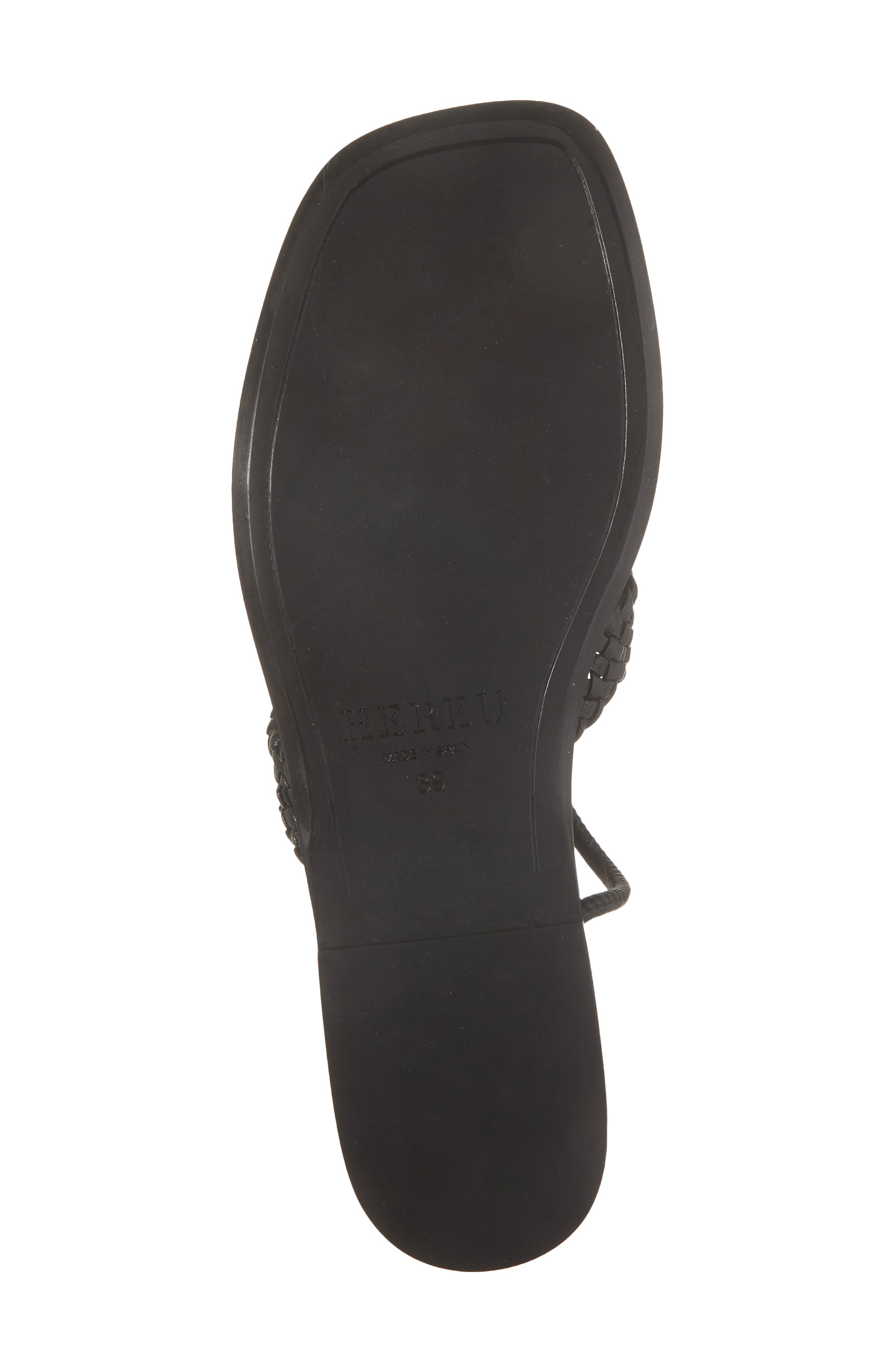 HEREU Woven Strappy Sandal, Alternate, color, Black