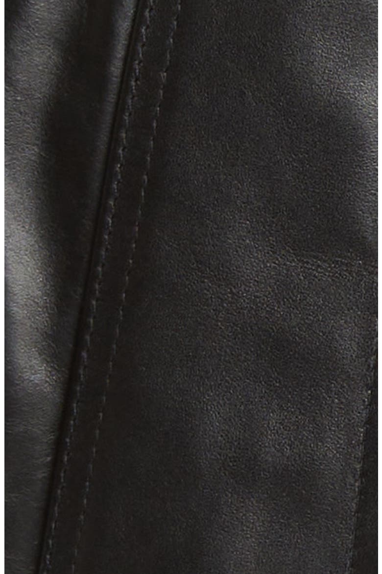 Naked Cowhide Trucker Jacket, Alternate, color, BLACK