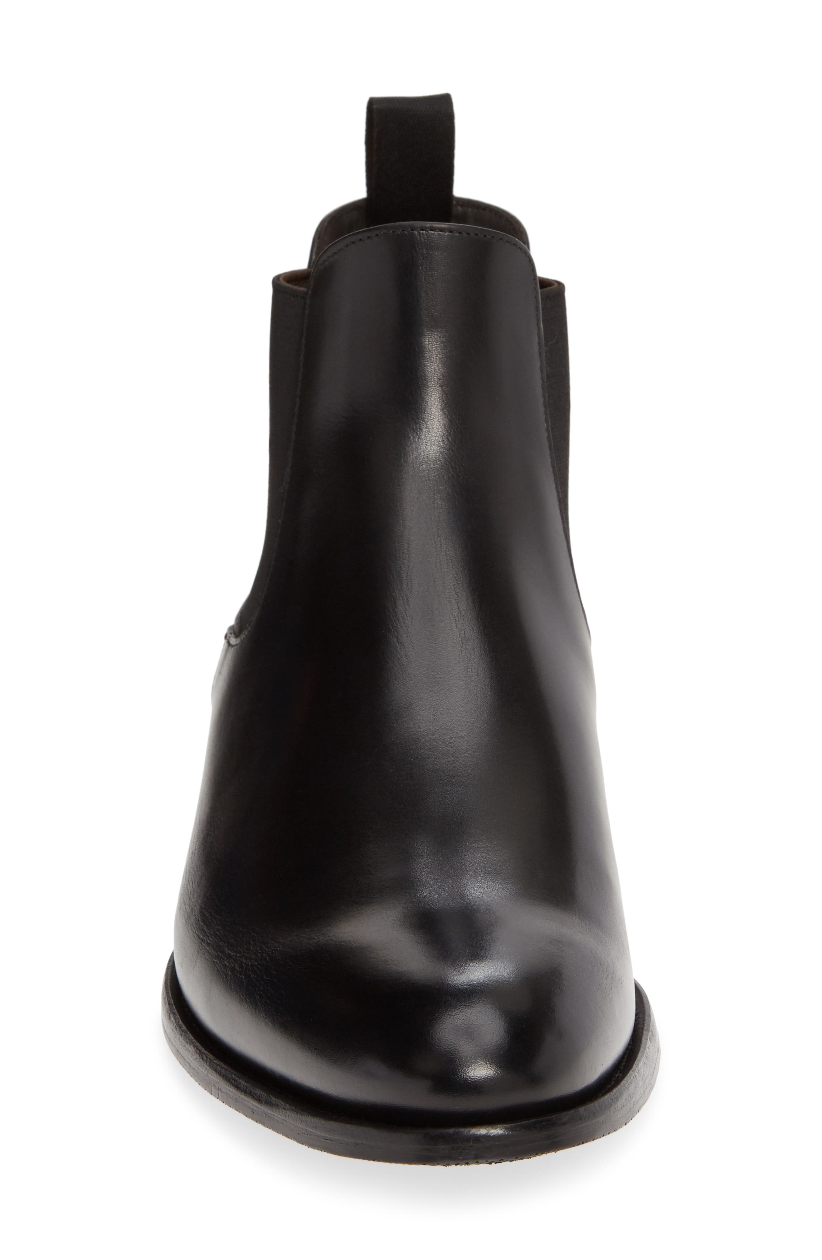 Shelby Mid Chelsea Boot, Alternate, color, BLACK LEATHER