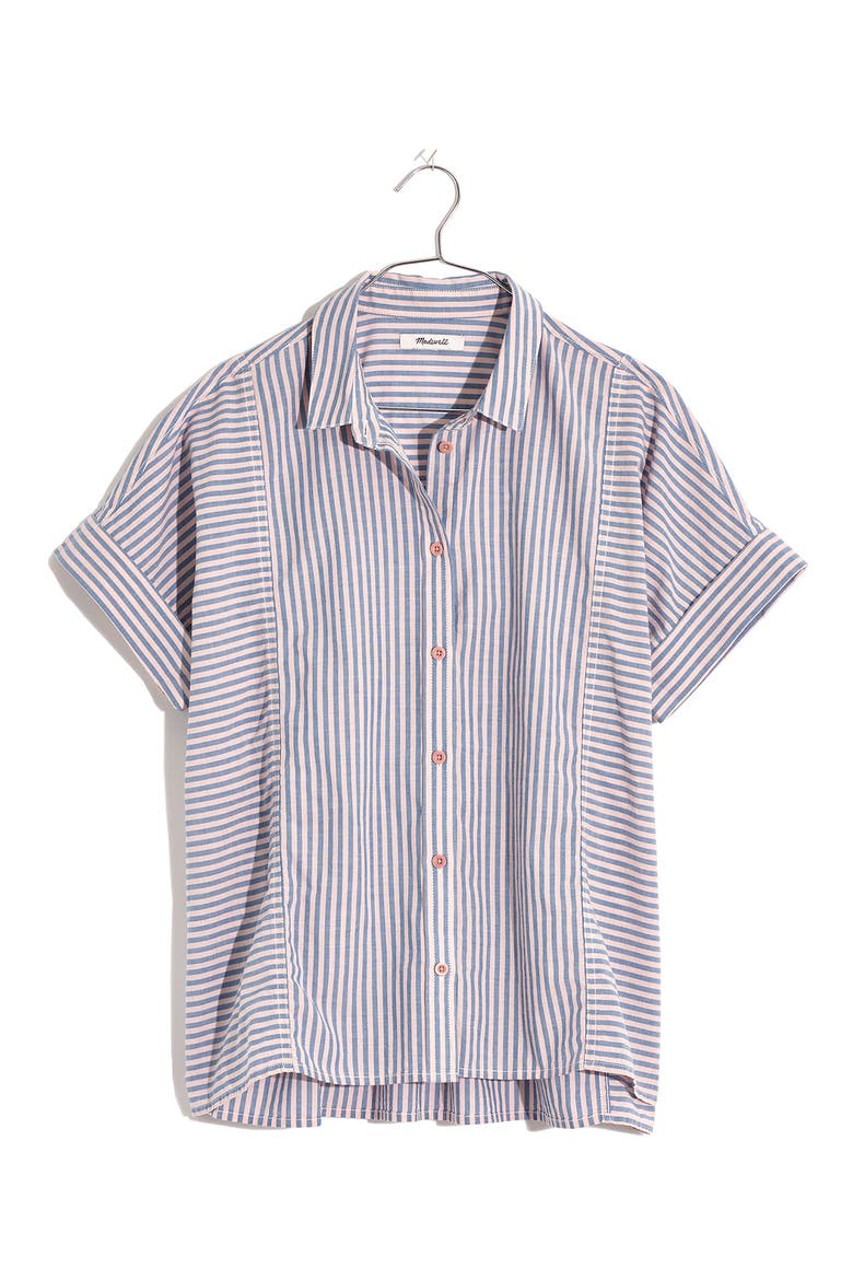 Lakeline Stripe Button-Up Shirt, Alternate, color, DARK LAGOON
