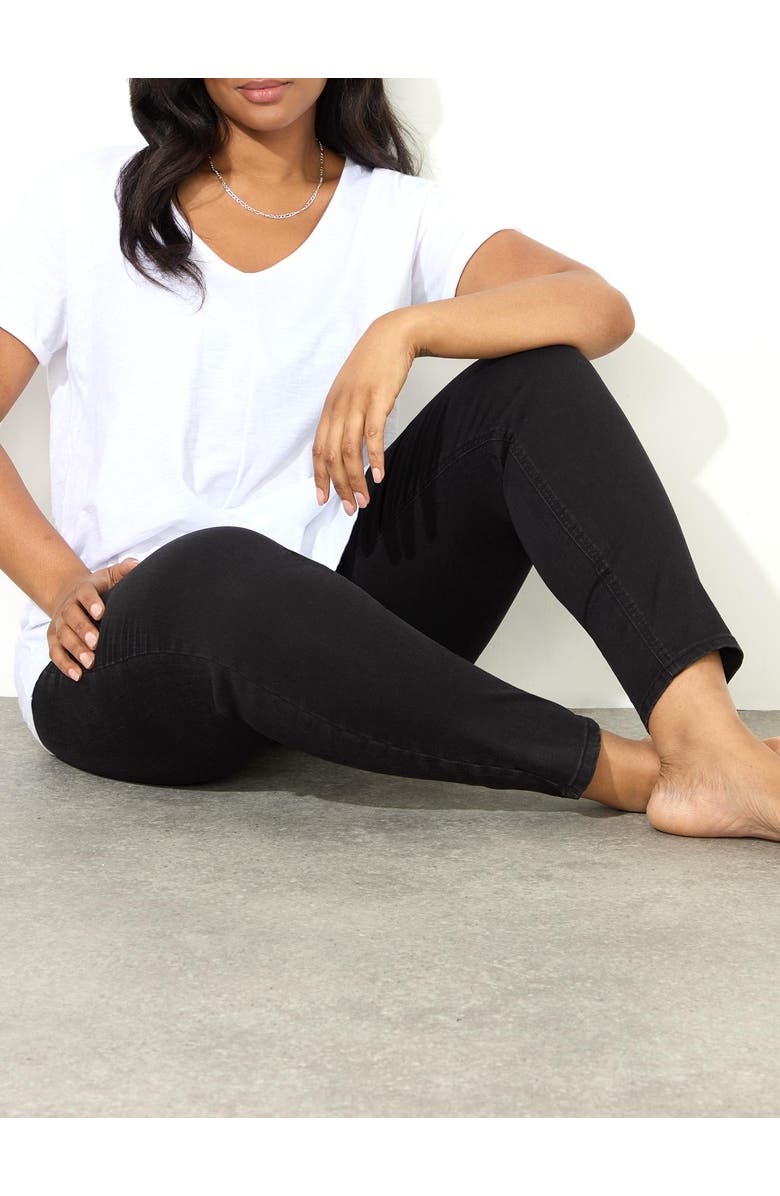 Live Unlimited Denim Jegging, Alternate, color, Black