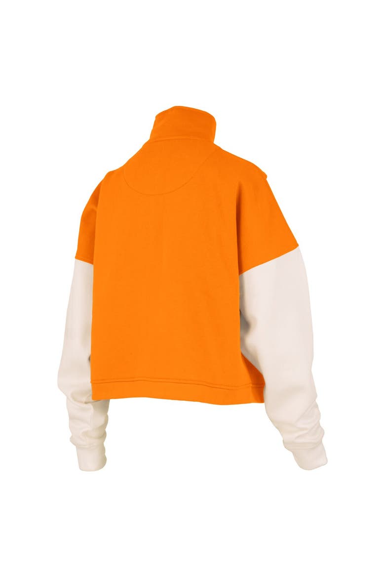 Women's Pressbox  Tennessee Orange Tennessee Volunteers Ferrara Color Block Quarter-Zip Sweatshirt, Alternate, color, Tennessee Orange