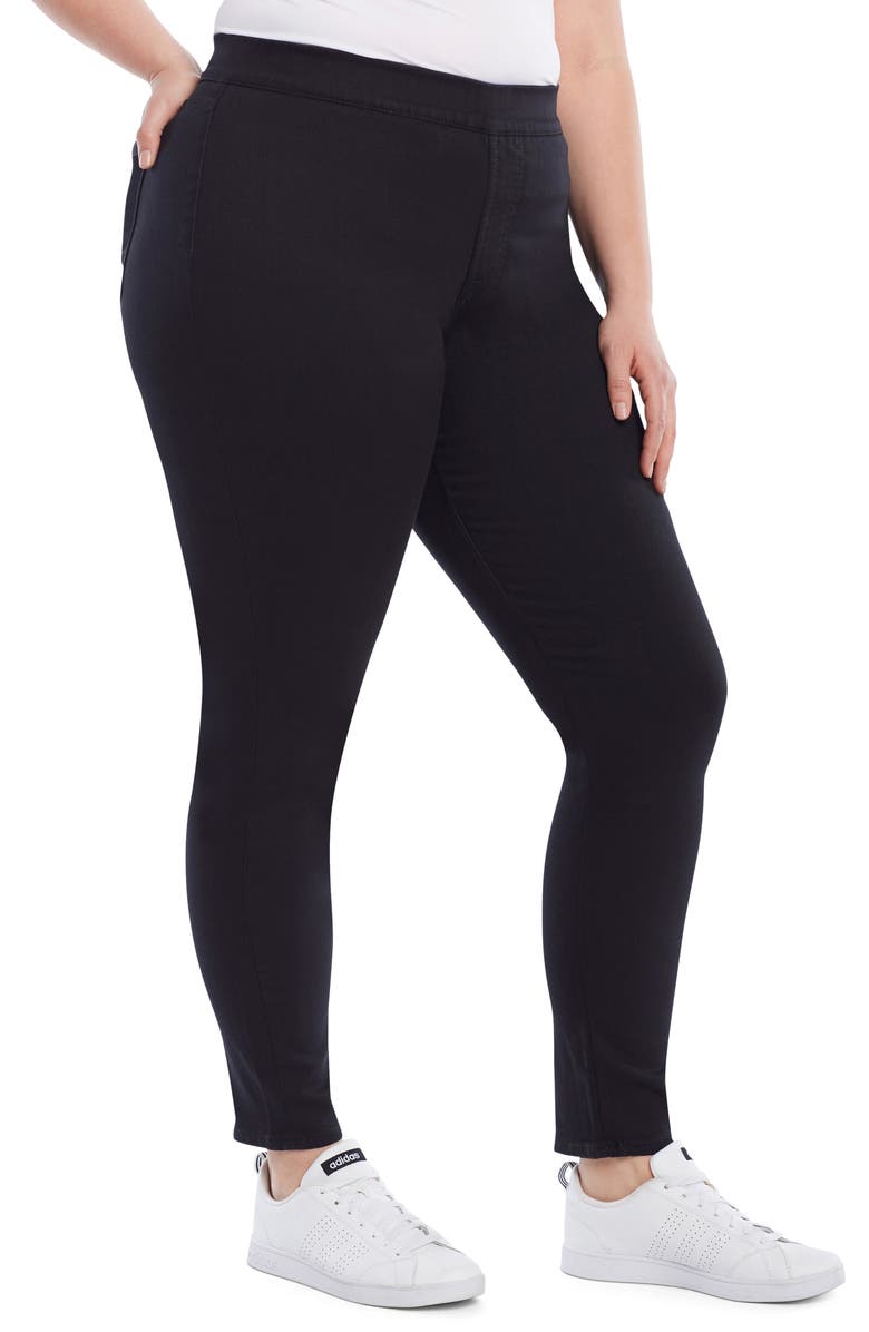 JEN7 by 7 For All Mankind Pull-On Skinny Jeans, Alternate, color, Classic Black