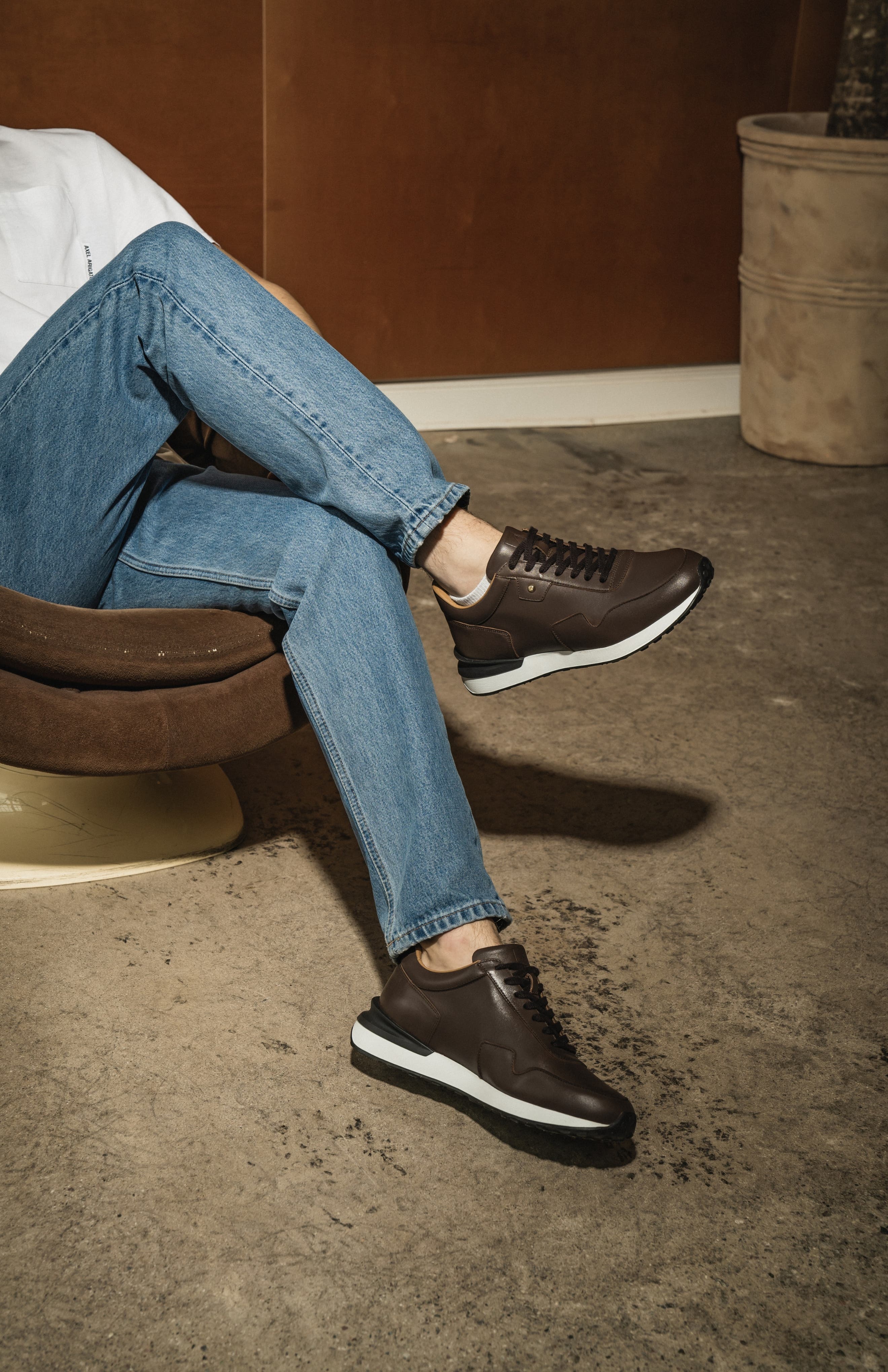 Noah Orthopedic Sneakers, Alternate, color, Brown Leather
