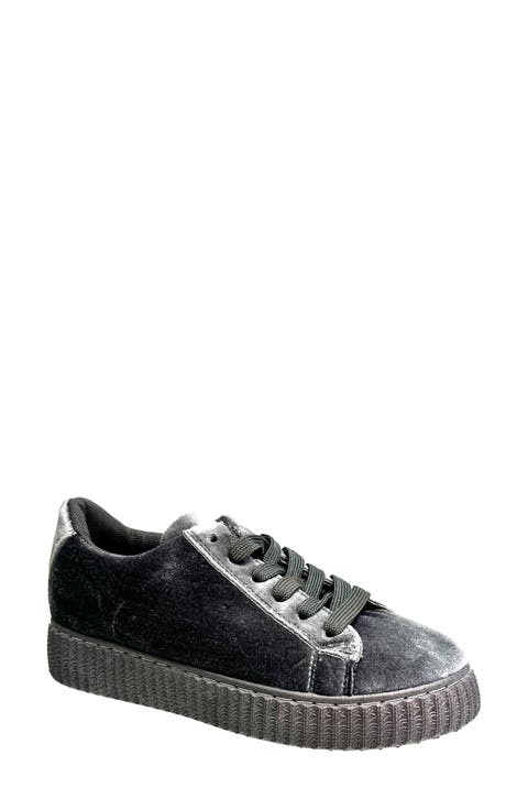 Frenzy Velvet Platform Sneaker (Women)