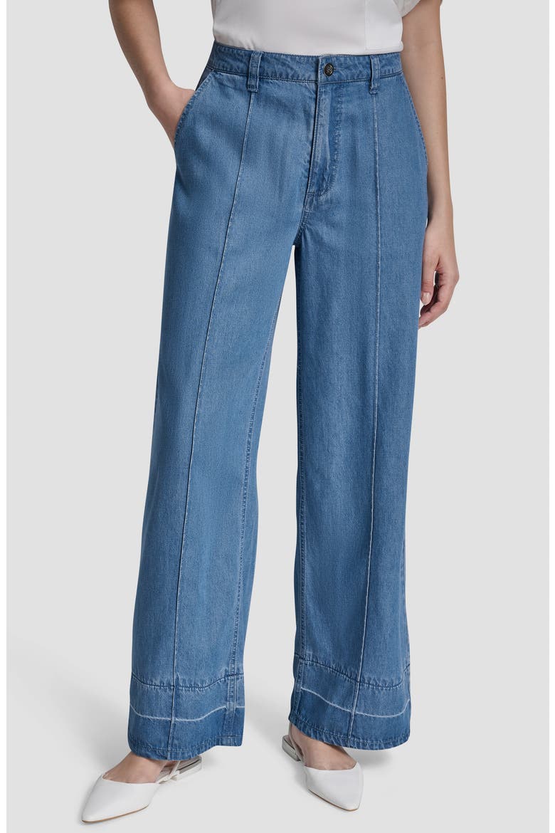 Front Seam Straight Leg Jeans, Main, color, LIBERTY SKY WASH