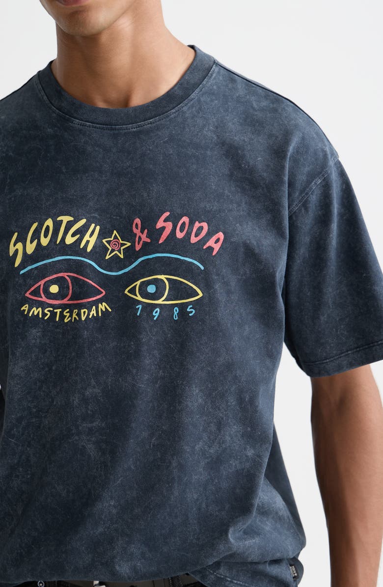 Scotch & Soda Logo Graphic T-Shirt, Alternate, color, Carbon