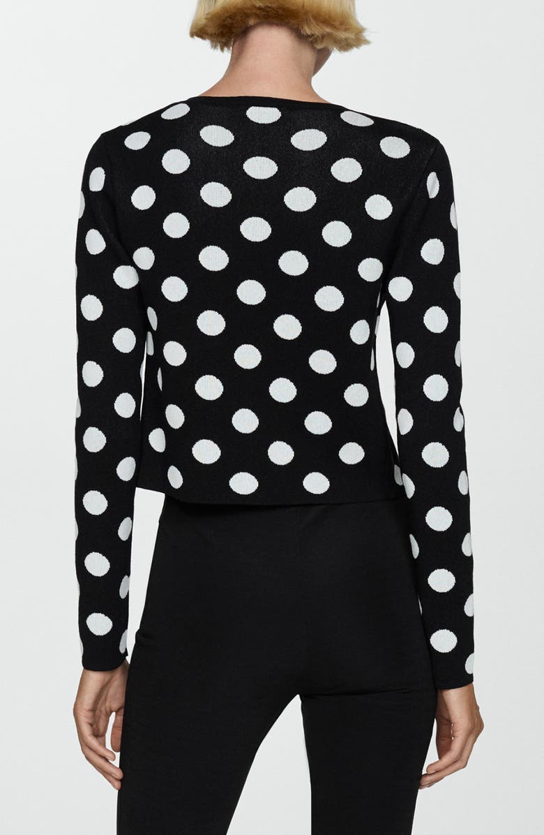 MANGO Polka Dot Cardigan, Alternate, color,