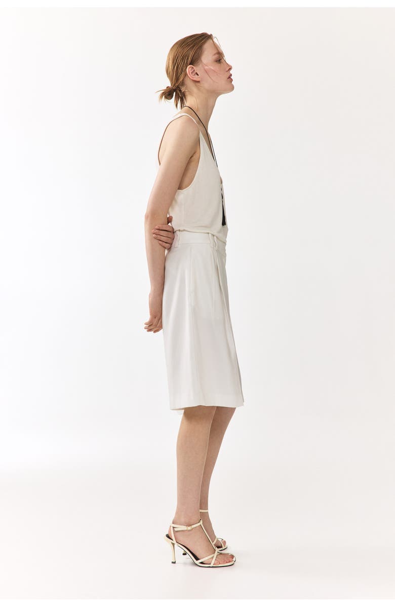 H&M Tailored Bermuda Shorts, Alternate, color, Ivory