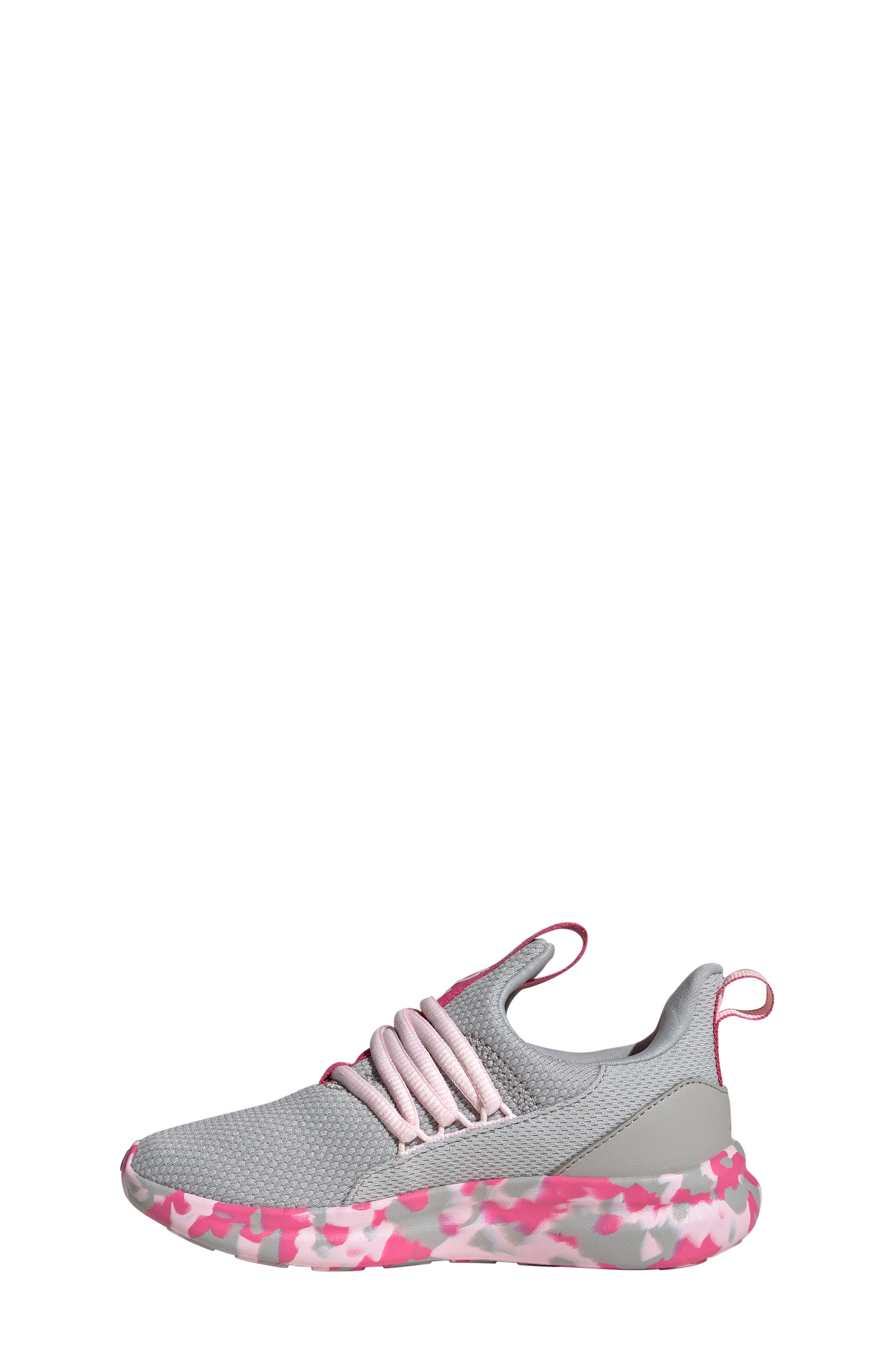 adidas Kids' Lite Racer Adapt 7.0 Slip-On Sneaker, Alternate, color, Magenta/ Grey/ Clear Pink