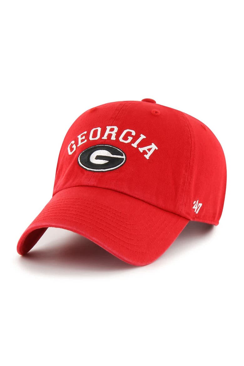 Men's '47  Red Georgia Bulldogs Classic Arch Clean Up Adjustable Hat, Main, color, Red