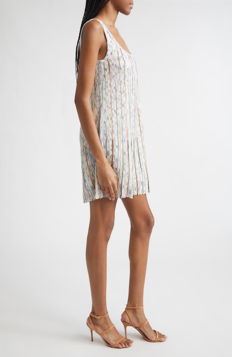 Missoni Sequin Space Dye Sweater Dress, Alternate, color, Light Bs Orange Green Tns