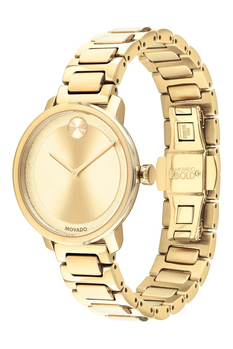 Bold Bracelet Watch, 34mm, Alternate, color, GOLD