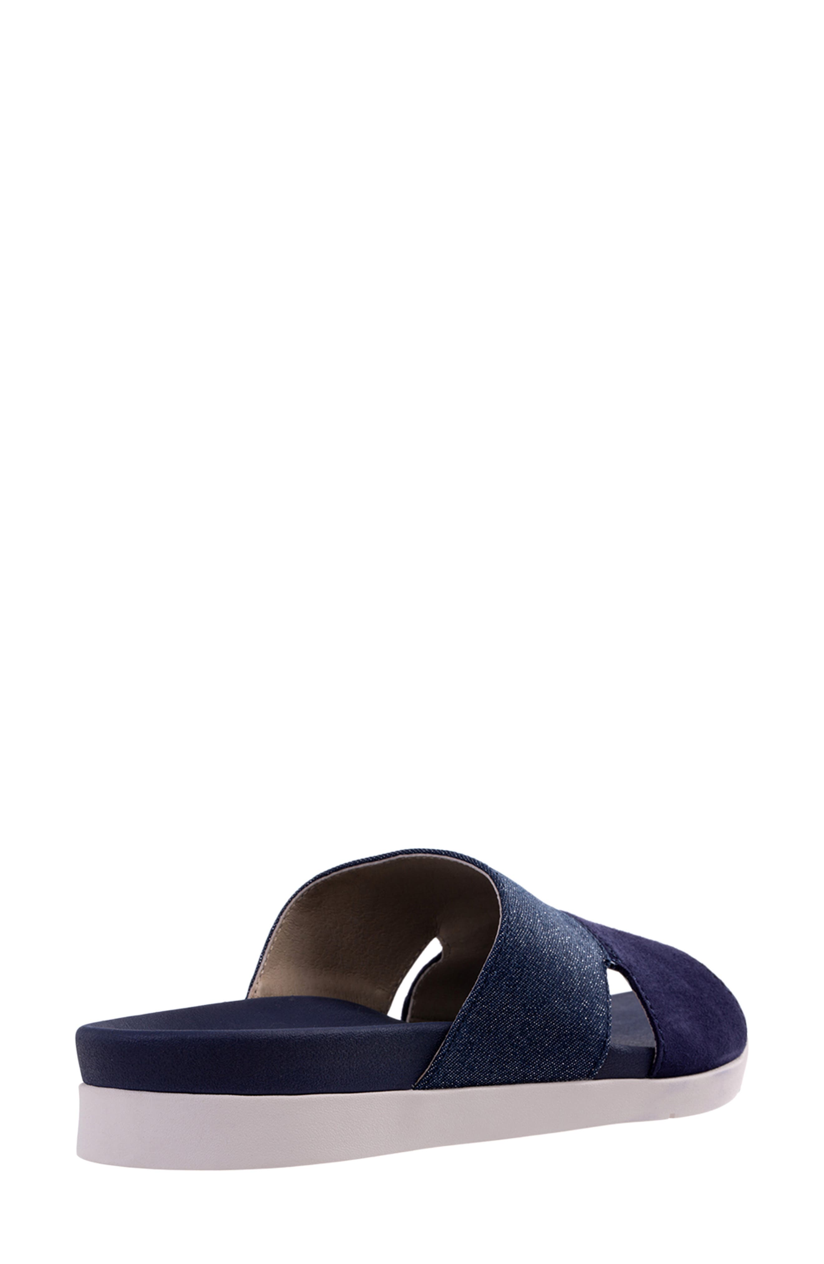 Dawn Shimmer Slide Sandal, Alternate, color, PEACOAT