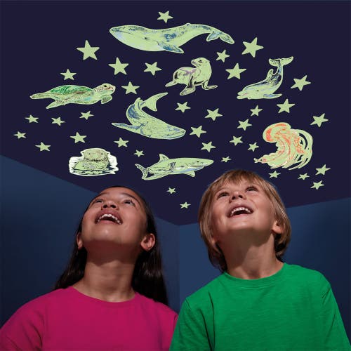The Original Glow Stars Company Glow Stars & Sea Creatures Eco, Glow Wall Décor In Multi