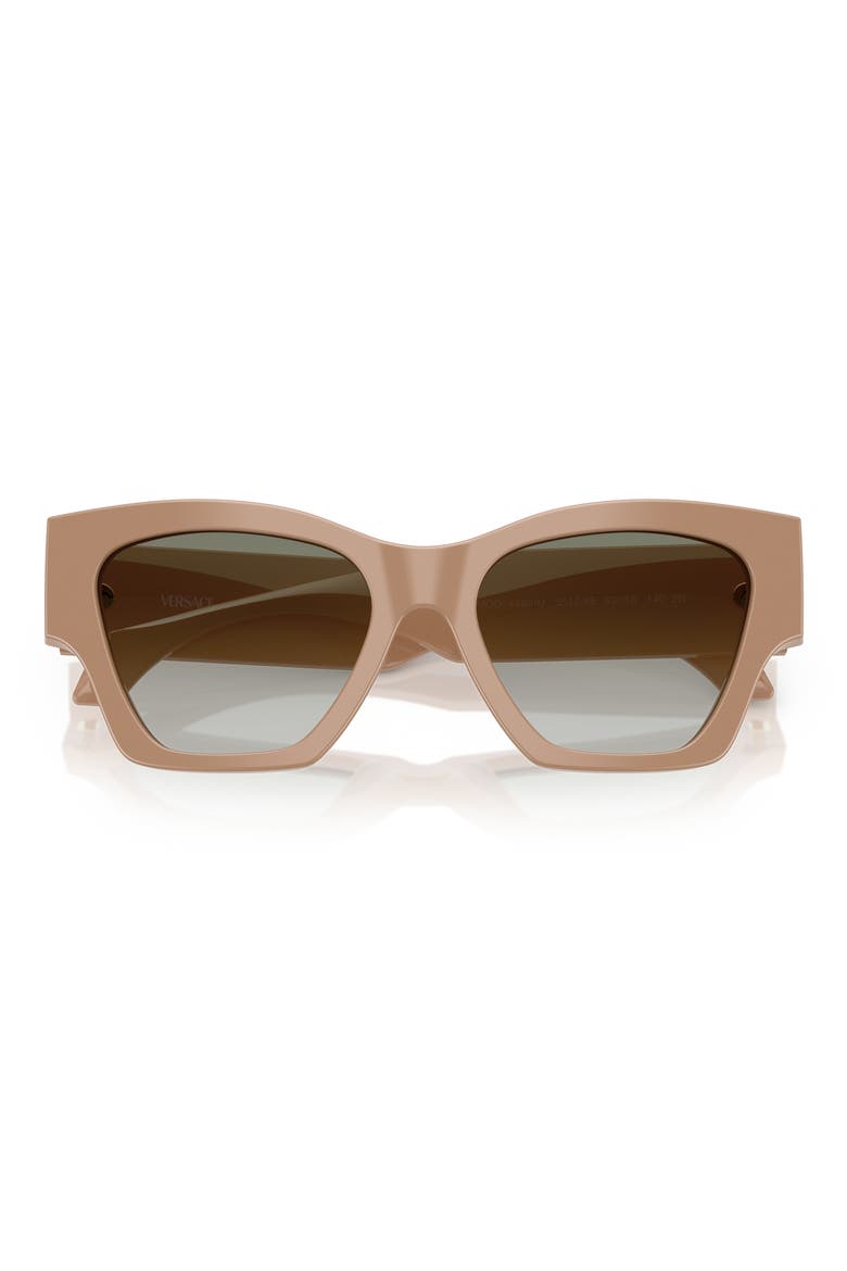 53mm Square Sunglasses, Alternate, color, SOLID CAMEL/ GREEN GRADIENT
